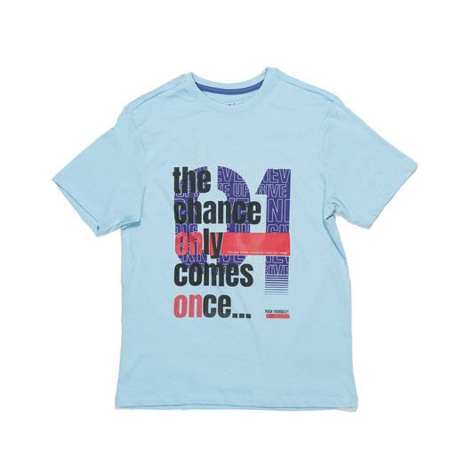 Baby Blue Printed T-Shirt