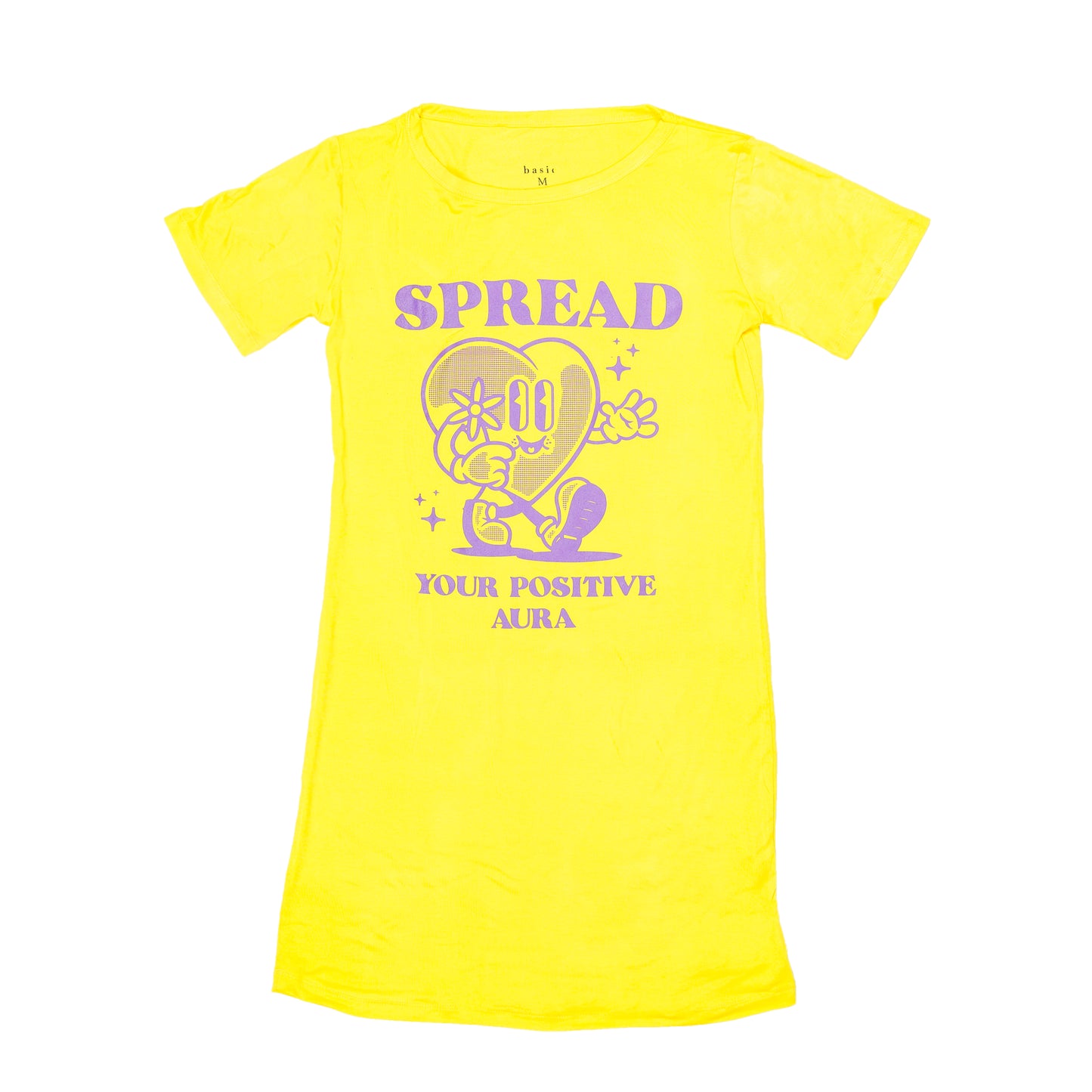 Cute Printed Light Yellow Home Dress