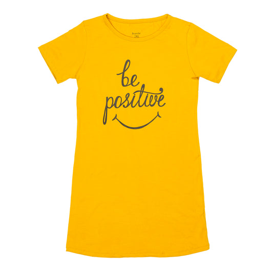 Be Positive Yellow Home Dress