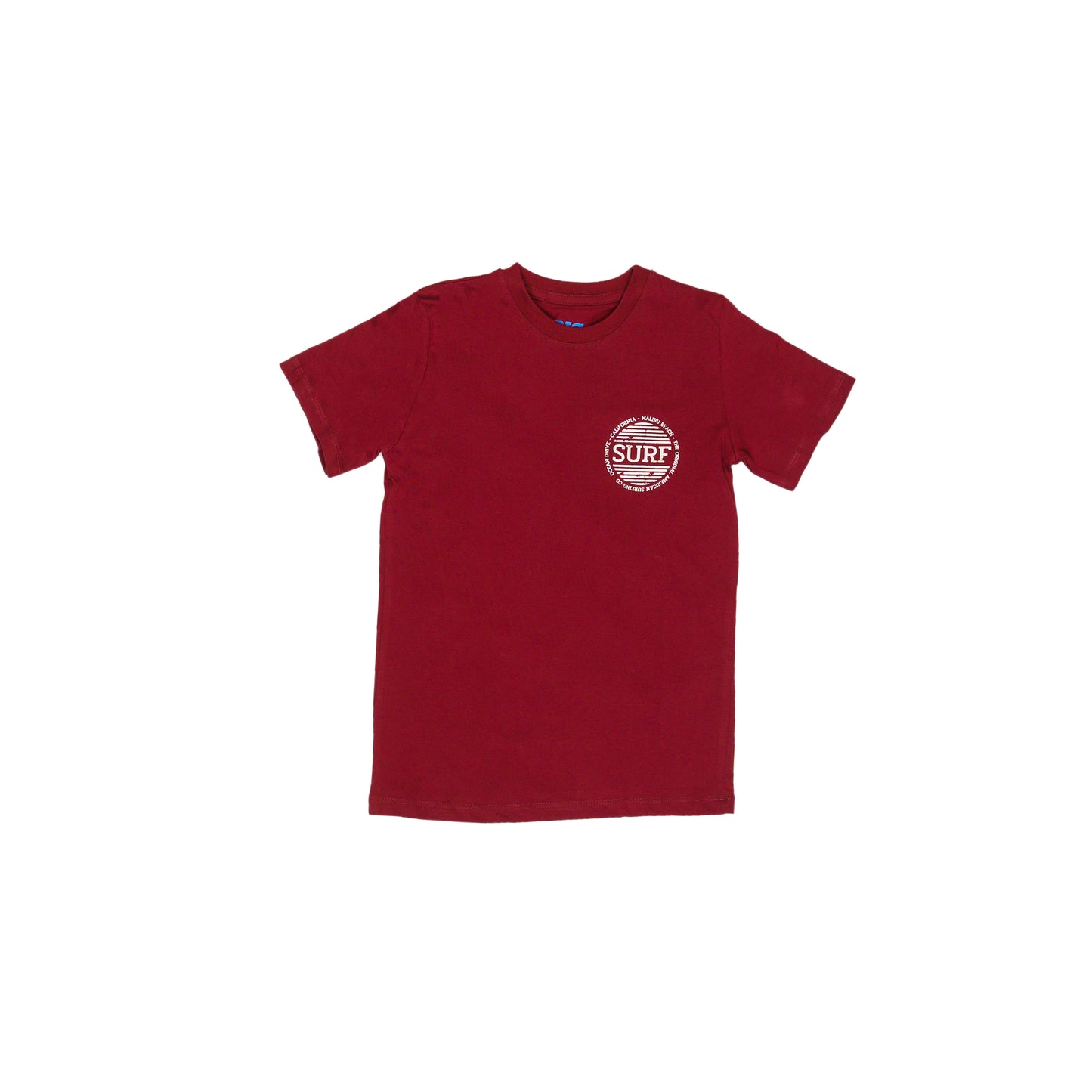 "SURF" Print Maroon T-Shirt