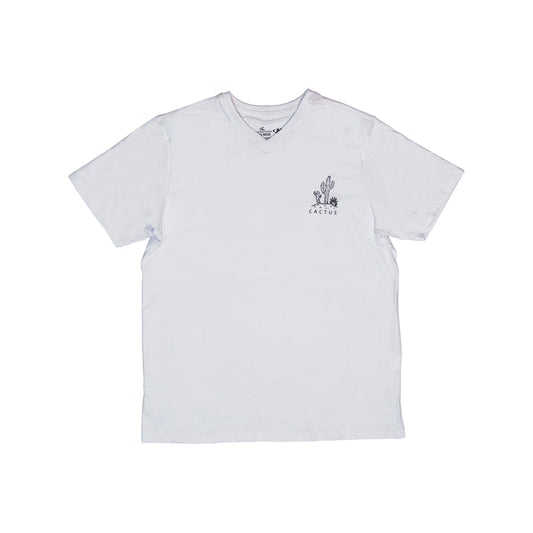Cactus Print White T-Shirt