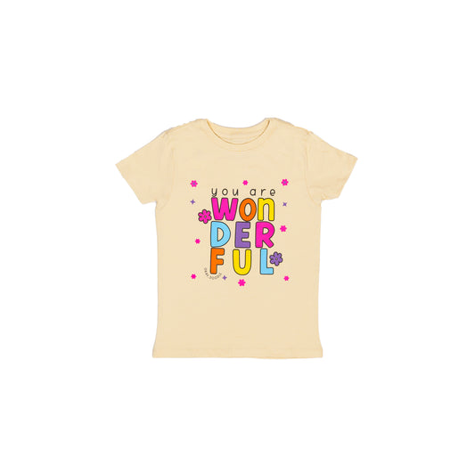 "You are WONDERFUL" Beige T-Shirt