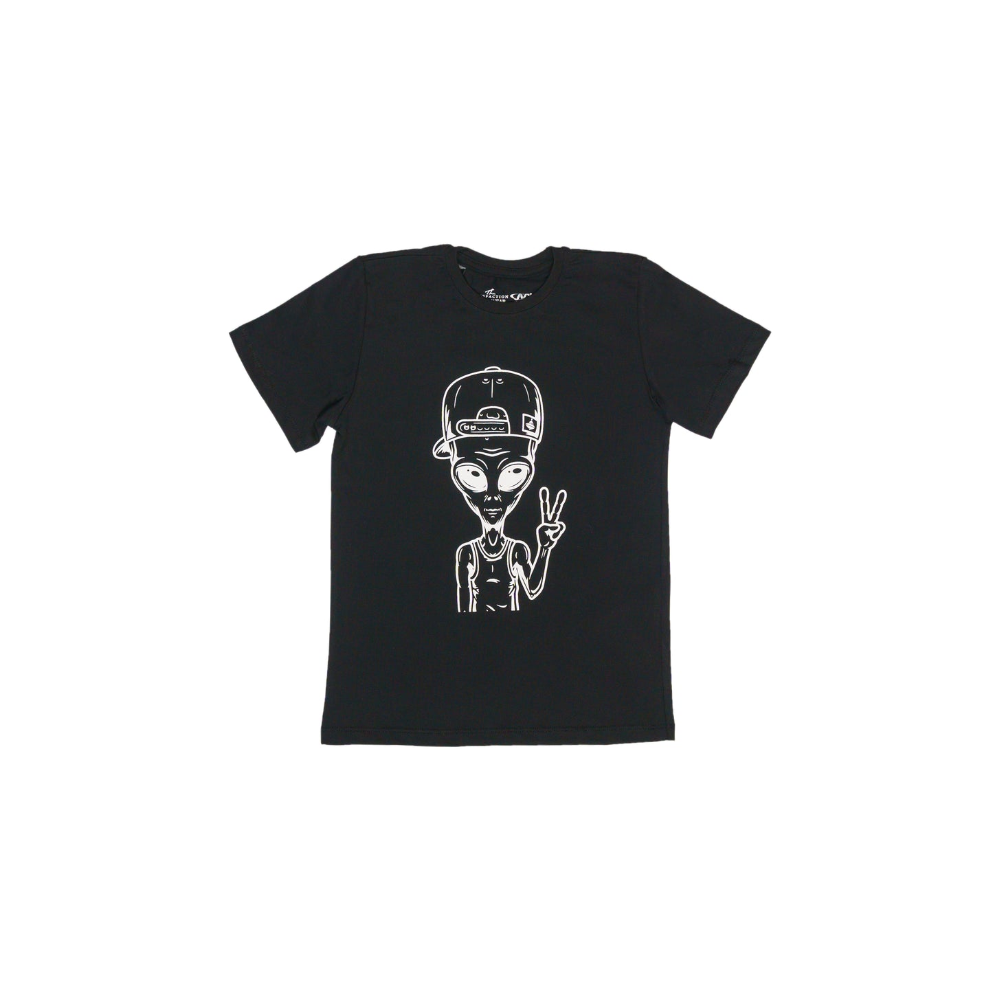 Alien Print Black T-Shirt