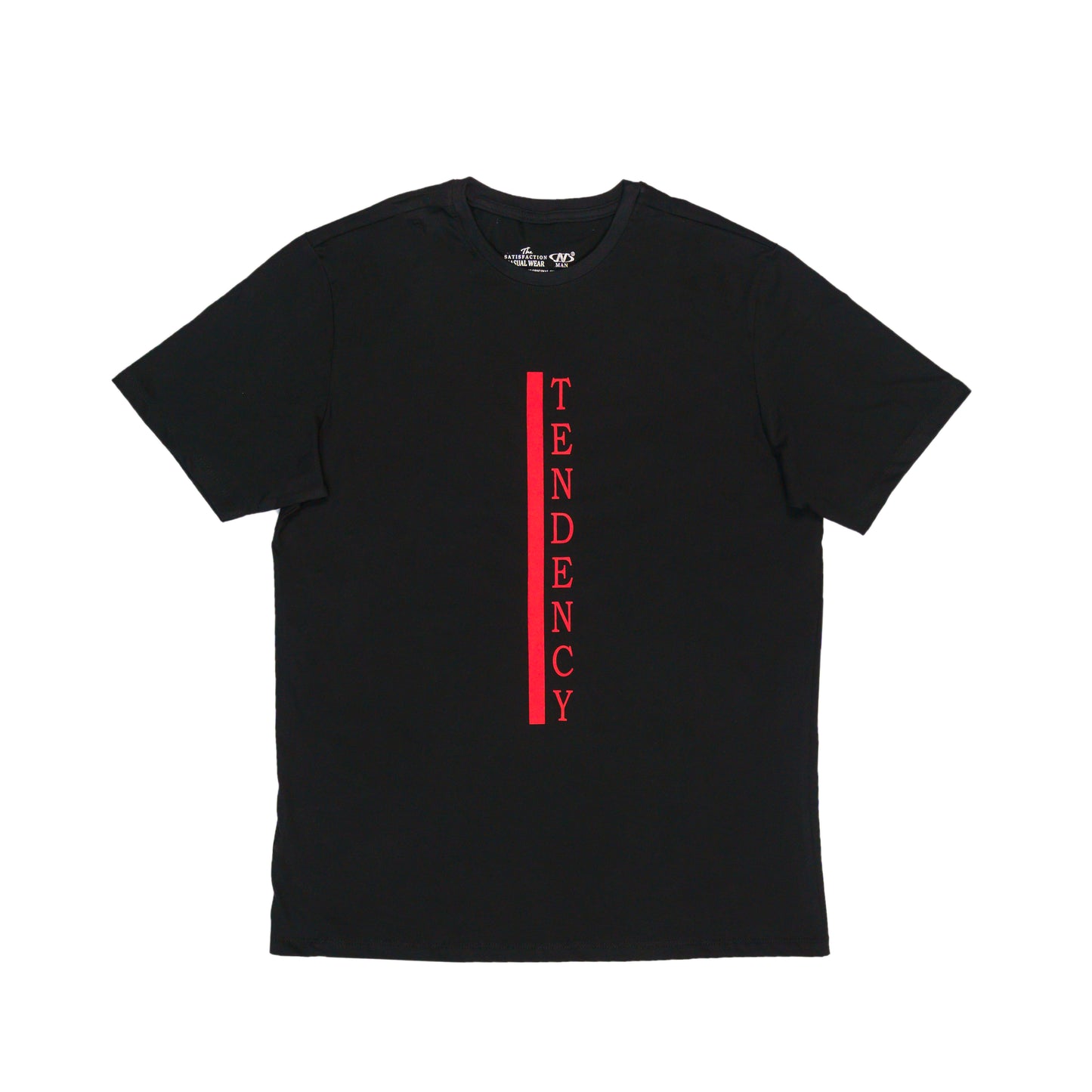 "TENDENCY" Print Black T-Shirt