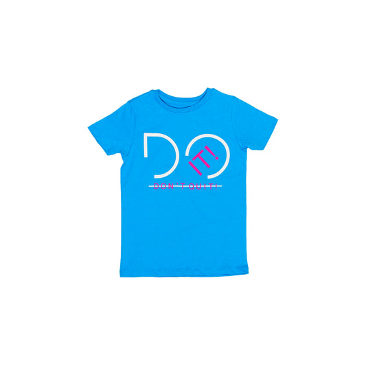 "Do IT Don't Quit" Print Blue T-Shirt