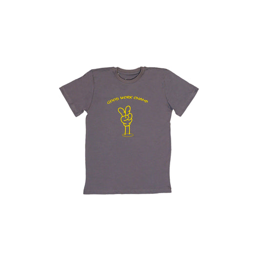 "Good Work Champ" Print Gray T-Shirt
