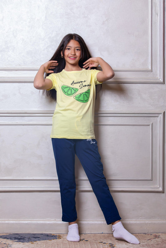 Awesome Summer Yellow Pajama Set