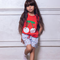 Cherry Print Short Pajama Set